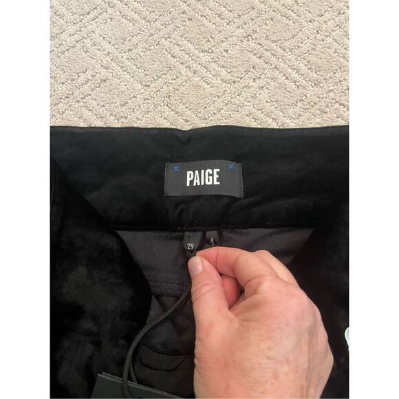 NWT Paige Velvet Ankle Flare Pants - Picture 6 of 8